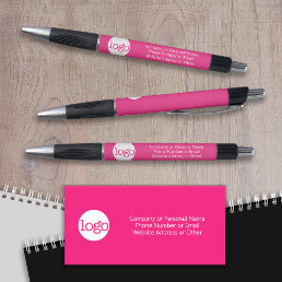 Basic Office Business Logo Text CAN EDIT hot pink Pen