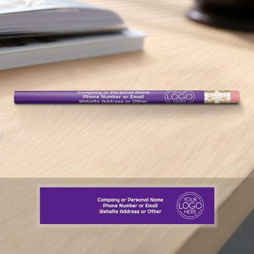 Basic Office Business Logo Text CAN EDIT purple Pencil