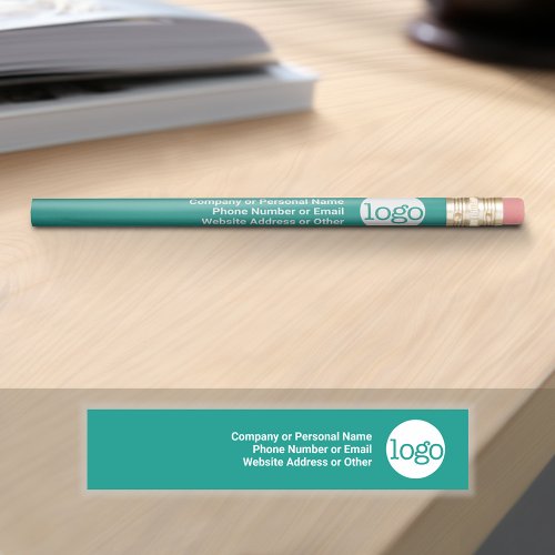 Basic Office Business Logo Text CAN EDIT teal Pencil