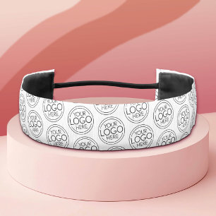 Basic Office Business Logo with Contact Info Athletic Headband