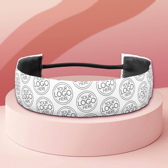 Basic Office Business Logo with Contact Info Athletic Headband (Custom Hairband)