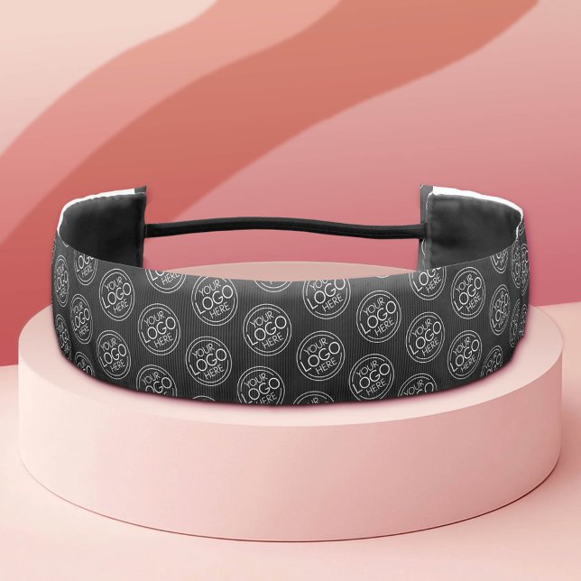 Basic Office Business Logo with Contact Info Athletic Headband (Custom Hairband)
