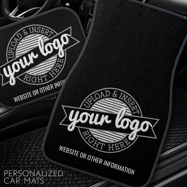 Basic Office Business Logo with Contact Info Car Floor Mat (Personalized Car Mats)