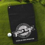 Basic Office Business Logo With Contact Info Golf Towel at Zazzle