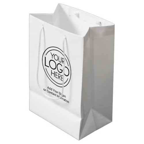 Basic Office Business Logo with Contact Info Medium Gift Bag