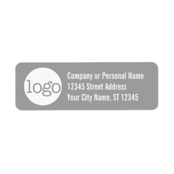 Basic Office Or Business Address Label - Grey by BusinessStationery at Zazzle