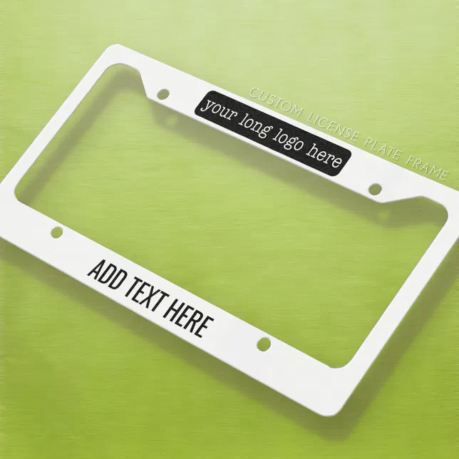 Basic Office or Business Address Label License Plate Frame | Zazzle