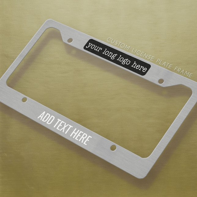 Basic Office or Business Address Label License Plate Frame (Personalized Car License Frame)