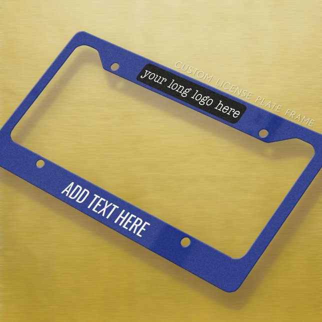 Basic Office or Business Address Label License Plate Frame (Personalized Car License Frame)