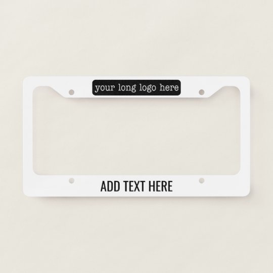 Basic Office or Business Address Label License Plate Frame | Zazzle.com