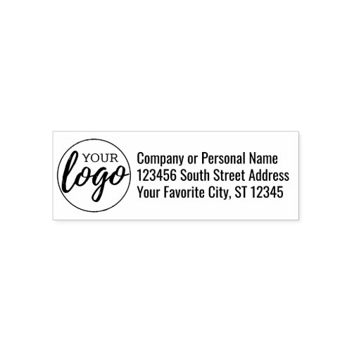 Basic Office or Business Address Label logo modern Self_inking Stamp