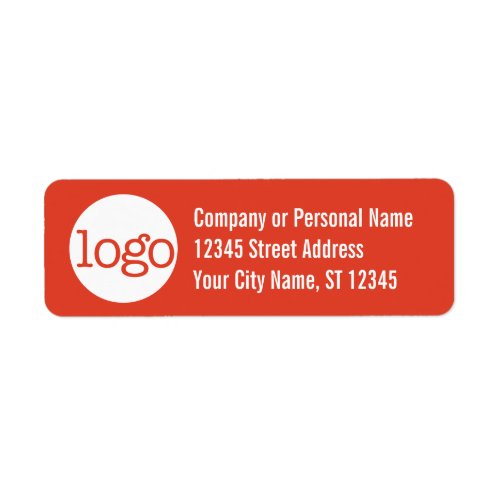 Basic Office or Business Address Label _ Red
