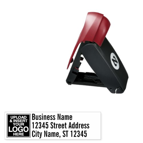 Basic Office or Business Address Label with Logo Pocket Stamp