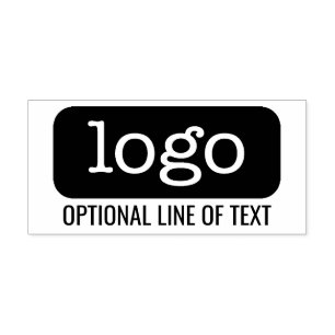 Basic Office or Business Address Label with logo S Self-inking Stamp