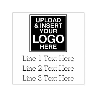 Basic Office or Business Address Label with logo Self-inking Stamp