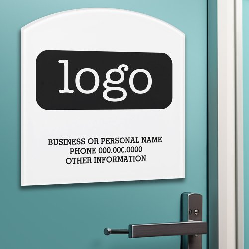Basic Office or Business Logo Contact Information Door Sign