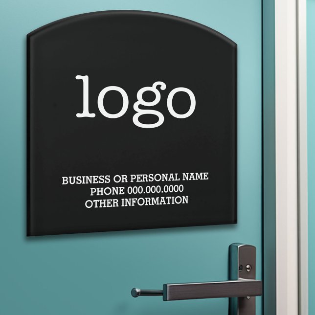 Basic Office or Business Logo Contact Information Door Sign (Custom Office Sign)