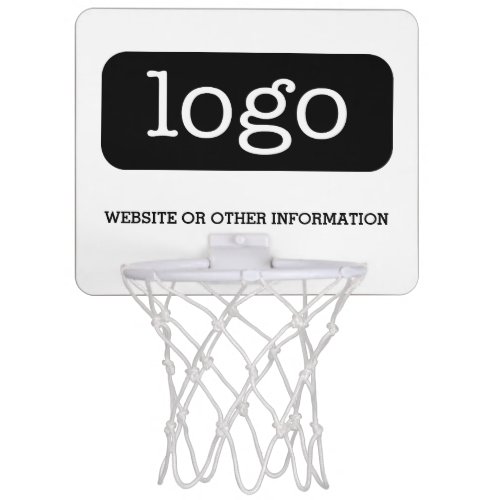 Basic Office or Business Logo Contact Information Mini Basketball Hoop