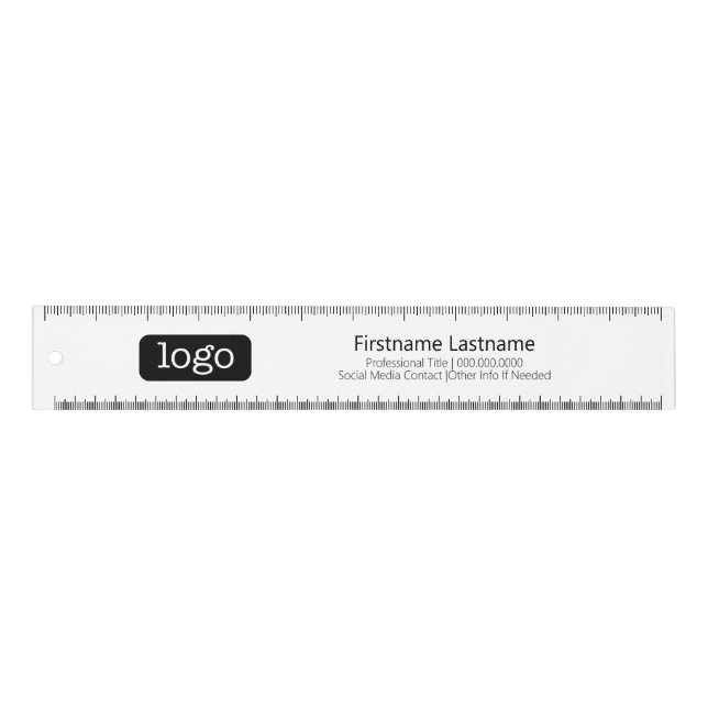 Basic Office or Business Logo Contact Information Ruler (Front)