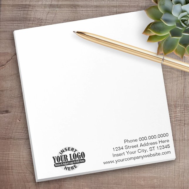 Basic Office or Business Logo Notes (Add your logo and personalize the notepads for your office)