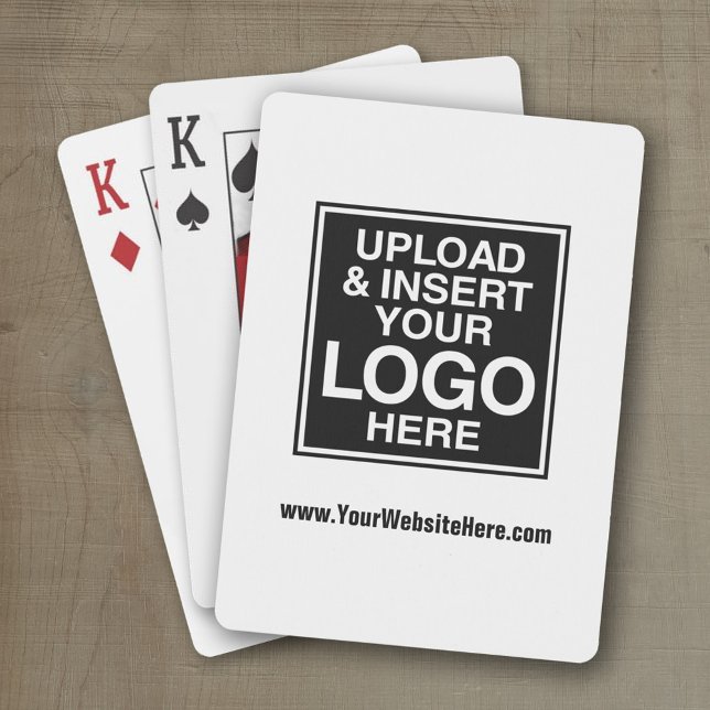 Basic Office or Business Logo Poker Cards (Add your logo to these personalized playing cards - your logo here)
