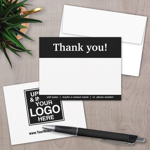 Basic Office or Business Logo Thank You Card