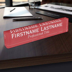 Basic Office Template with Executive Name & Title Nameplate