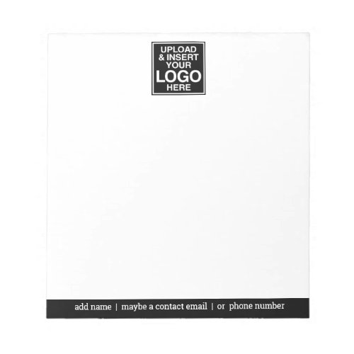 Basic Office with Business Logo and Contact Info Notepad