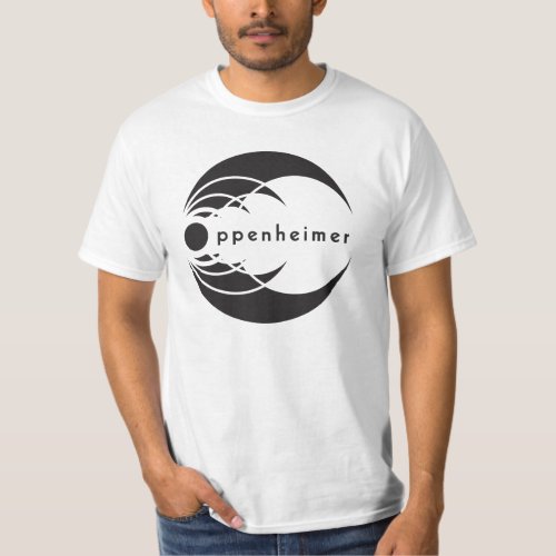 basic oppenheimer logo black on white T_Shirt