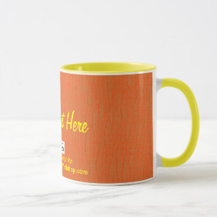Basic Orange, Your Text Here Mug