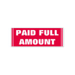 [ Thumbnail: Basic "Paid Full Amount" Rubber Stamp ]