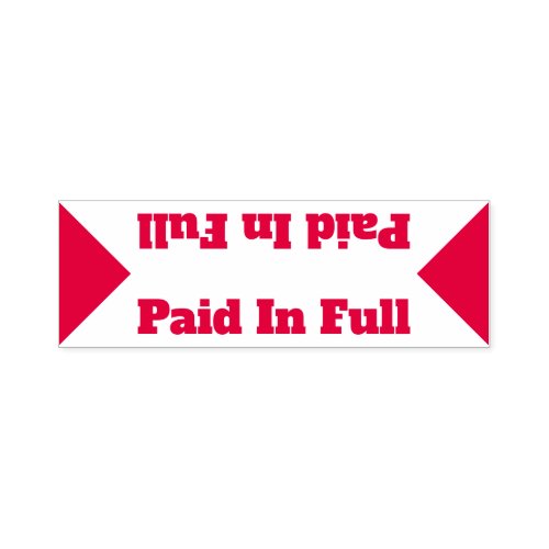 Basic Paid In Full Rubber Stamp