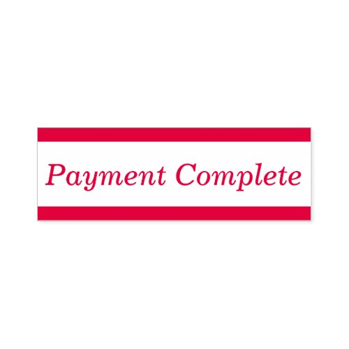 Basic Payment Complete Rubber Stamp
