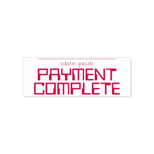 Basic PAYMENT COMPLETE Rubber Stamp