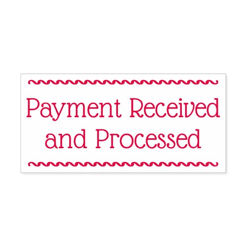 Basic Payment Received and Processed Self_inking Stamp