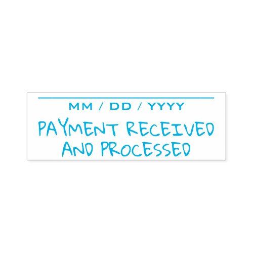 Basic PAYMENT RECEIVED AND PROCESSED Self_inking Stamp