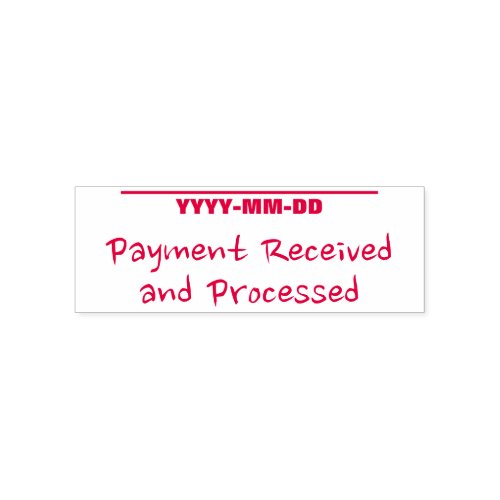 Basic Payment Received and Processed Self_inking Stamp