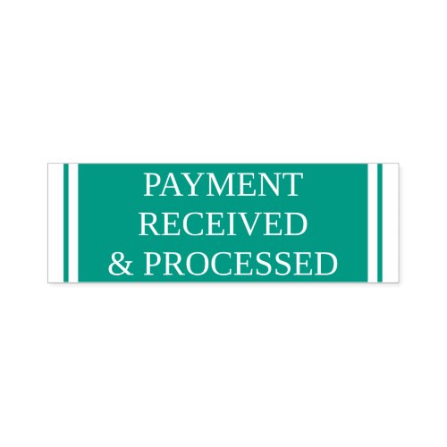Basic PAYMENT RECEIVED  PROCESSED Rubber Stamp