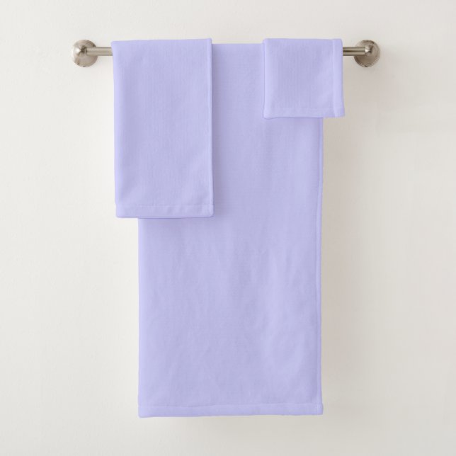 Basic Periwinkle Solid Color  Bath Towel Set (Insitu)