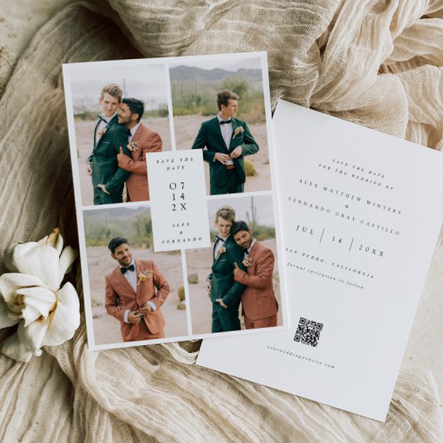 Basic Photo Wedding Save The Date Card Invitation (Creator Uploaded)