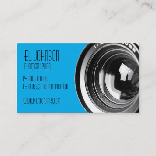 Customizable Basic Photography Business Card (Cotton Candy)