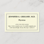 [ Thumbnail: Basic Physician Business Card ]