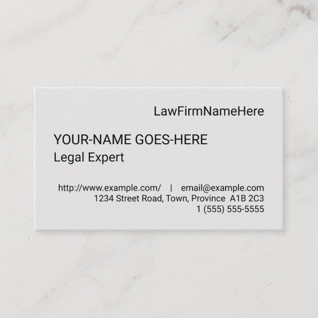 Basic, Plain Business Card (Front)