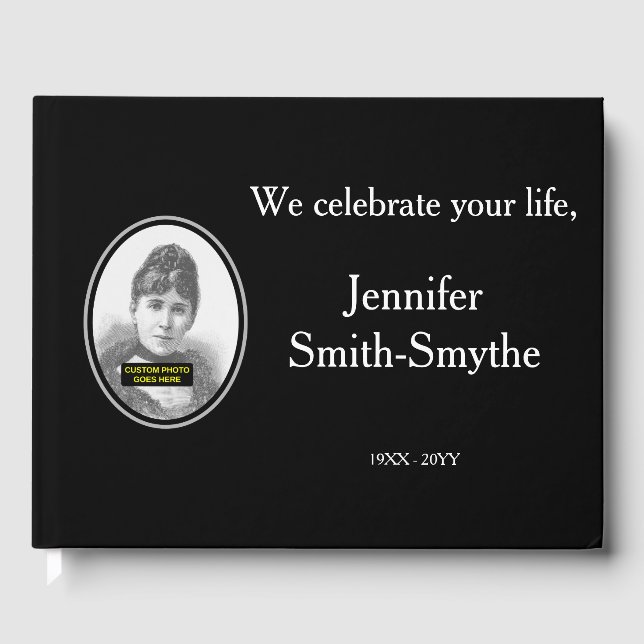 Basic & Plain Funeral/Memorial Guestbook (Front)