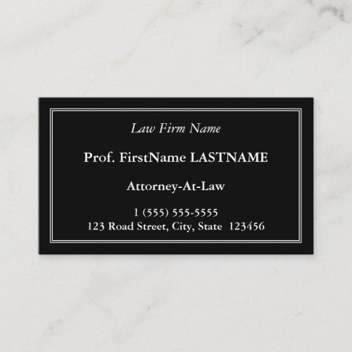 Basic  Plain Lawyer Business Card