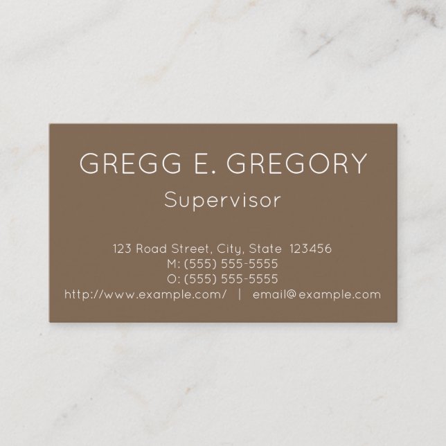 Basic, Plain, & Minimal Business Card (Front)