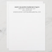Basic Plain White Letterhead (Front/Back)