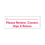 [ Thumbnail: Basic "Please Review, Correct, Sign & Return" Self-Inking Stamp ]