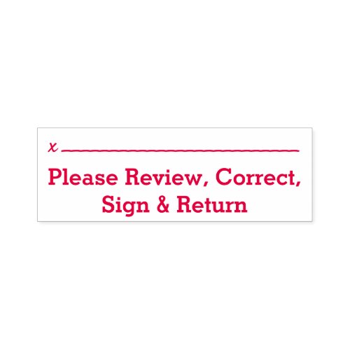 Basic Please Review Correct Sign  Return Self_inking Stamp