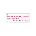 [ Thumbnail: Basic "Please Review, Initial and Return" Self-Inking Stamp ]
